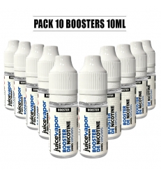 Pack 10 Boosters Nicotine 10 ml JUICE VAPOR