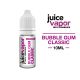 E LIQUIDE BUBBLE GUM CLASSIC 10 ml JUICE VAPOR